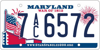 MD license plate 7AC6572
