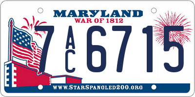 MD license plate 7AC6715