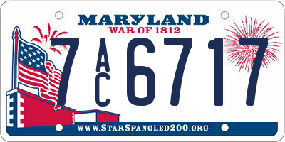 MD license plate 7AC6717