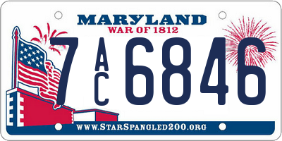 MD license plate 7AC6846