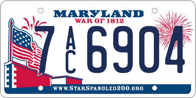 MD license plate 7AC6904