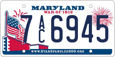 MD license plate 7AC6945