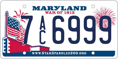 MD license plate 7AC6999