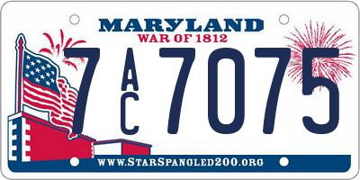 MD license plate 7AC7075