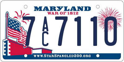 MD license plate 7AC7110