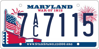 MD license plate 7AC7115