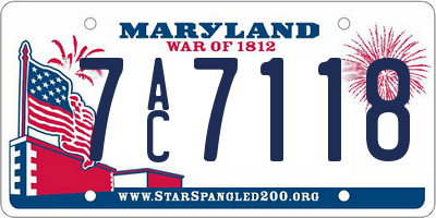 MD license plate 7AC7118