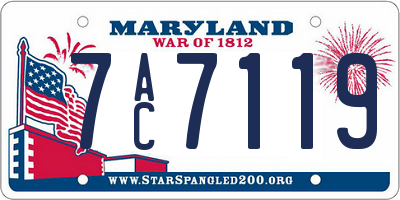 MD license plate 7AC7119