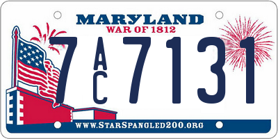 MD license plate 7AC7131