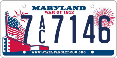 MD license plate 7AC7146