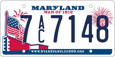 MD license plate 7AC7148