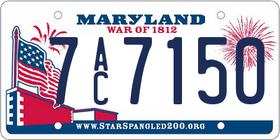 MD license plate 7AC7150