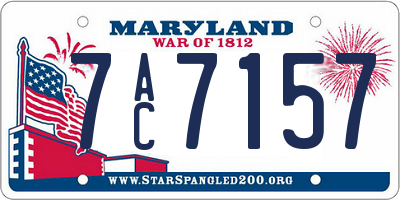MD license plate 7AC7157