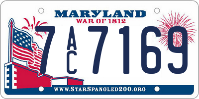 MD license plate 7AC7169
