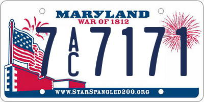 MD license plate 7AC7171