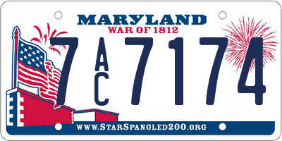 MD license plate 7AC7174
