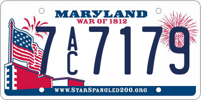 MD license plate 7AC7179