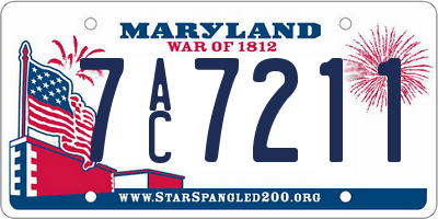MD license plate 7AC7211