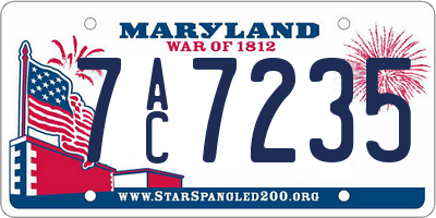 MD license plate 7AC7235