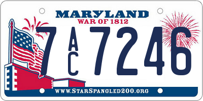 MD license plate 7AC7246