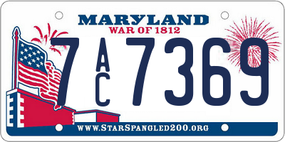 MD license plate 7AC7369