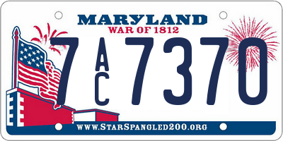 MD license plate 7AC7370