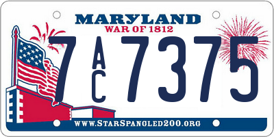 MD license plate 7AC7375