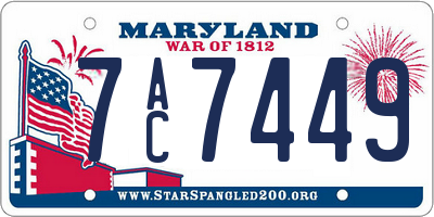 MD license plate 7AC7449