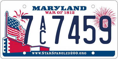 MD license plate 7AC7459