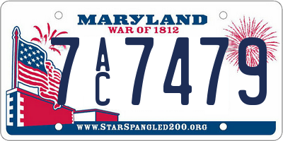 MD license plate 7AC7479