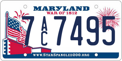 MD license plate 7AC7495