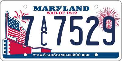 MD license plate 7AC7529