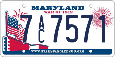 MD license plate 7AC7571