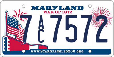 MD license plate 7AC7572
