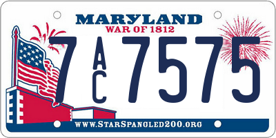 MD license plate 7AC7575
