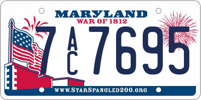 MD license plate 7AC7695