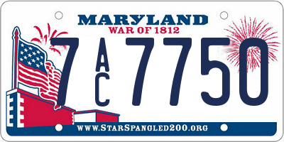 MD license plate 7AC7750