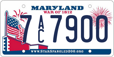 MD license plate 7AC7900