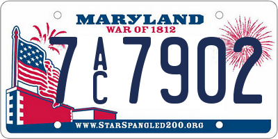 MD license plate 7AC7902