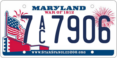 MD license plate 7AC7906