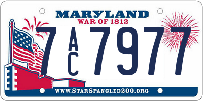 MD license plate 7AC7977