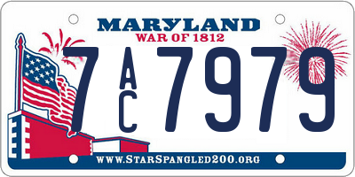 MD license plate 7AC7979