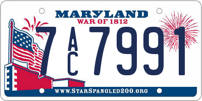 MD license plate 7AC7991