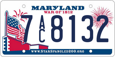MD license plate 7AC8132