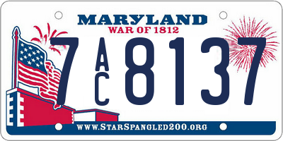 MD license plate 7AC8137