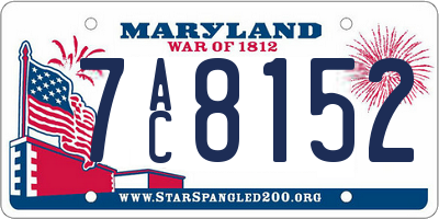 MD license plate 7AC8152