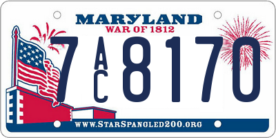 MD license plate 7AC8170