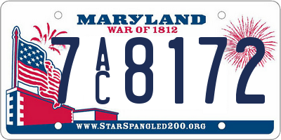 MD license plate 7AC8172