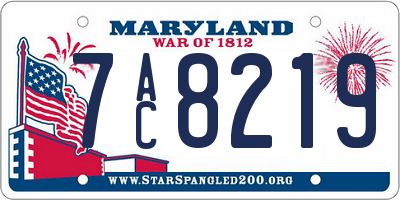 MD license plate 7AC8219