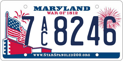 MD license plate 7AC8246